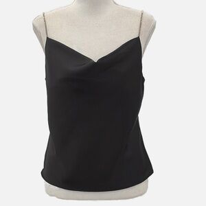 House of Harlow 1960 Satin Rhinestone Strap Cami in Black - Size XS